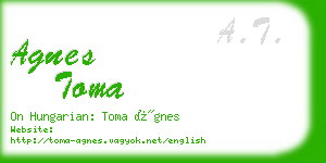 agnes toma business card